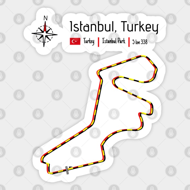 Circuit Istanbul - Turkey Sticker by Aurealis